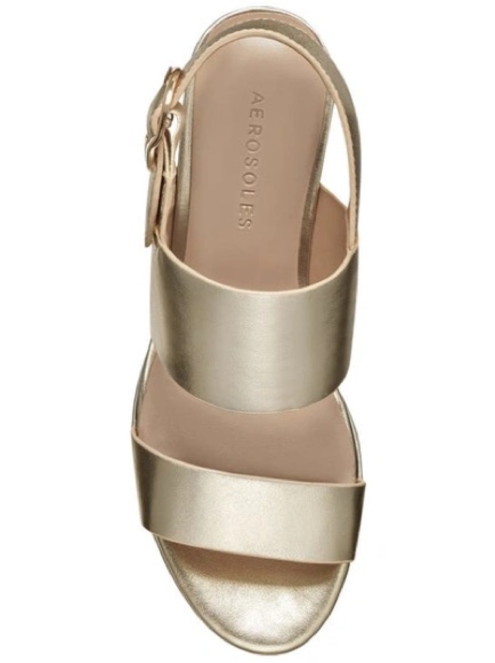 Aerosoles Camera Platform Sandals in Metallic Gold - Picture 5 of 13